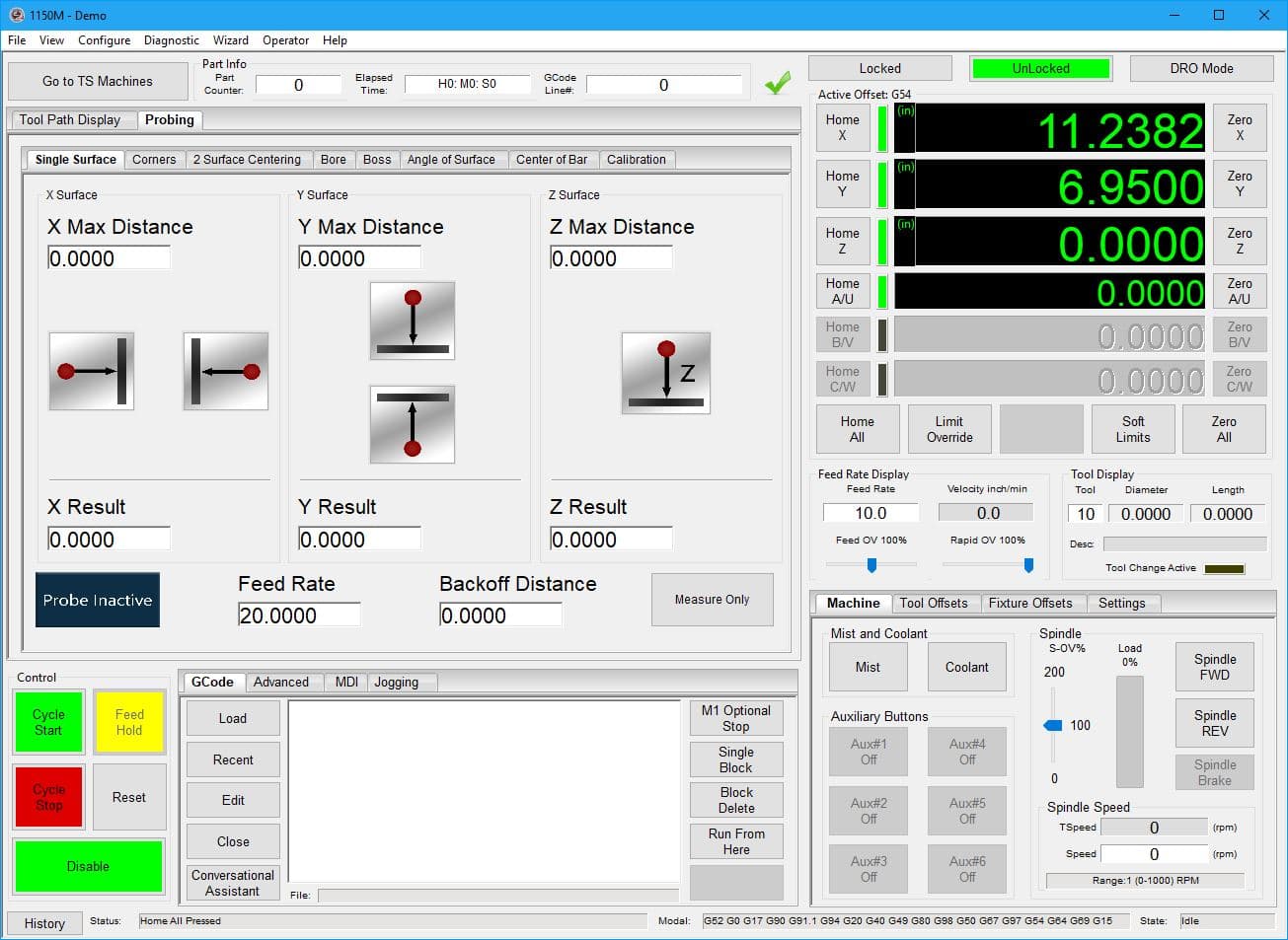 BlockMaster CNC general probing operation on engine block